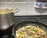 Foto del paso 8 de la receta: Spaghetti con trigueros y salsa de nueces