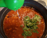 A picture of step 7 of Mexican black bean and sweetcorn soup.