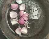 A picture of step 1 of Achari paneer.