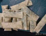 A picture of step 4 of Spinach paneer cigar.