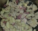 Foto del paso 1 de la receta: 🇵🇷Sopas de plátano verde con papas y jamón 🇵🇷👌😘
