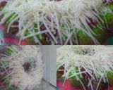 Foto langkah ke 8 dari resep Simple Steam Rainbow cake with strawberry jam and Ceddar Chesse.