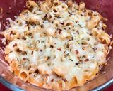 A picture of step 4 of Pink Sauce Pasta in Microwave.