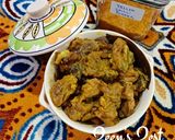 A picture of step 6 of Khada Masala Gosht with Yellow Chilli Powder.