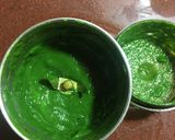 A picture of step 1 of Green Laddoo.