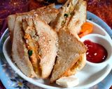 A picture of step 4 of Vegetable malai Toast.