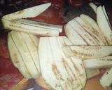 A picture of step 1 of Fried Eggplant Fingers.