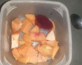 A picture of step 2 of Chia papaya Beetroot smoothie.