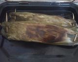 Foto langkah ke 4 dari resep Pepes Teri/Mairo Bumbu Kuning.