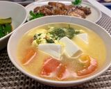 蕃茄豆腐香茜蛋花湯的食譜步驟4照片
