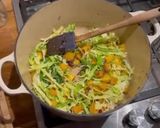 A picture of step 4 of Mushroom, chestnut and banana squash filo pie.