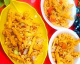 A picture of step 5 of Kurkure Bhel.
