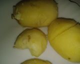 A picture of step 2 of Chicken potato pin wheel.