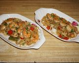 Foto del paso 4 de la receta: Lo mein noodles con salteado de camarones y vegetales