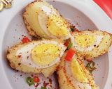 A picture of step 4 of Potato Kibbeh with Eggs.