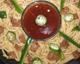 A picture of step 5 of Beef chilli noodles🍜بیف چلی نوڈلز🍜.