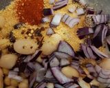 A picture of step 1 of My Spicy Mixed Bean Burgers. 😙.