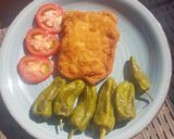 Foto del paso 10 de la receta: 🐷 Lomo empanado 🥖 con queso 🧀 y pimientos 🫑 del Padrón