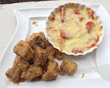 A picture of step 4 of Fried Roasted Pork With Baked Mozzarella.