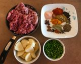 मटन कीमा आलू (Matar keema aloo recipe in hindi) रेसिपी चरण 1 फोटो