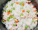 Foto langkah ke 3 dari resep Nasi organik,beras coklat & edamame.