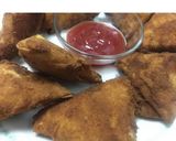 A picture of step 6 of Chicken cheese Samosa.