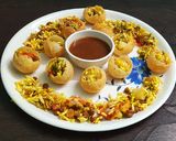 A picture of step 4 of Bhel puri.