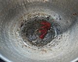 A picture of step 2 of Laal saag sabji.