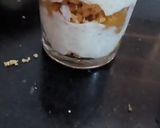 A picture of step 14 of Layered ghevar dessert glass.