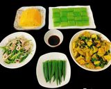 Hình bước làm 7 của món Hoa vàng trên cỏ xanh - Cà bát om chuối đậu #TapDeVang23