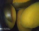 A picture of step 1 of Mango jam.