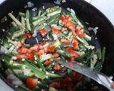 A picture of step 4 of Okra (Bhindi) Sabzi.