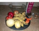 A picture of step 1 of Creamy fruit chat.