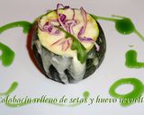 Foto del paso 10 de la receta Calabacín relleno de setas y huevo revuelto