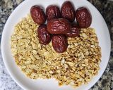 Hình bước làm 1 của món Sữa hạt điều + yến mạch + táo đỏ🍎🍎🍎