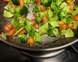 A picture of step 2 of Broccoli Drumstick leaves Stir Fry.