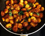A picture of step 5 of Baby Potato Fry with Corn Flour.