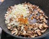 Une image de l'étape 10 de Lentilles Vertes aux Champignons Bruns.