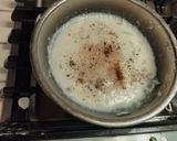 A picture of step 3 of Sago kheer (Javarisi payasam in Tamil).
