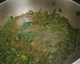 A picture of step 2 of Methi sabji.