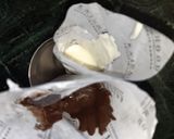 A picture of step 4 of Polka Dot Chocolate Icing cake.