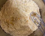 A picture of step 1 of Besan khaman.
