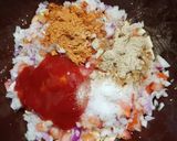 A picture of step 3 of Cheesling Bhel.