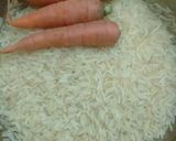 A picture of step 1 of Carrot rice wit sauce.