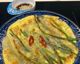 Hình bước làm 7 của món Bánh Hành Hàn Quốc Pajeon (Bánh Xèo Hành Lá)