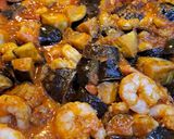 A picture of step 3 of Prawn and Aubergine Curry.