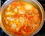 Hình bước làm 4 của món Bún riêu tôm thịt