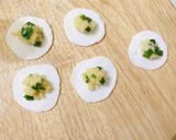 A picture of step 3 of Vegetarian Banh Bot Loc with Mung Bean Filling.