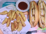 ناجتس الفراخ مع صوص الباربكيو والبطاطس فريسكاس🍟🤩