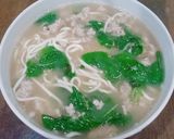 รูปขั้นตอนการทำที่ 3 ของ ต้มจืดสปาเก็ตตี้โอ๊ตหมูสับใบกะเพรา - คีโต